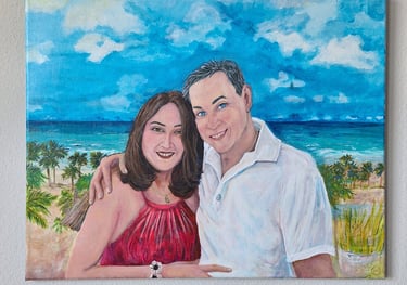 couple portrait at the beach
