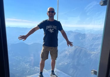 step into the void, aguille du midi, chamonix, france