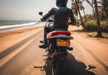 Goa Bike Rental - Man riding a motorcycle