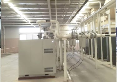 instalasi pipa udara kompressor - dryer 