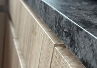 a close up of a counter top with a counter top