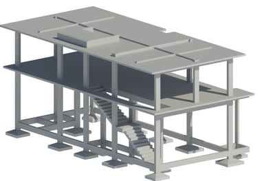 Galpão Comercial em concreto Armado e Laje Cabacinha | Laje Nervurada Strong Projetos