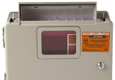 Locking Sharps Container Cabinet