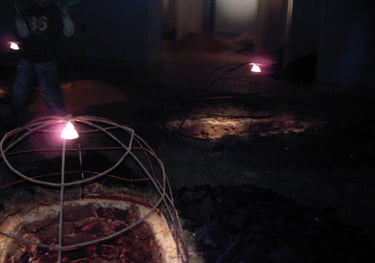 Installation Another installation: Reconstruction of Two Versions of Holes—Goethe Institute in Ale