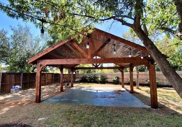 Massive Brown Cedar Patio