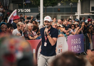 Victor Carrer, freelance événementiel sportif, régisseur, chef de projet et animateur micro. 