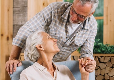 Couple holding hands