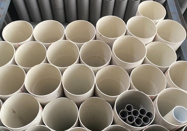 a bunch of different types of pipes and pipes Distributor Pralon