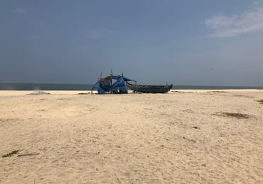 rubbish free beach at Vijay beach, Alappuzha, Kerala, India