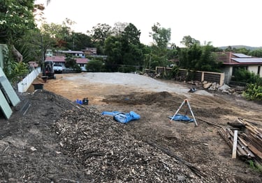 CBR-15 road base imported to level the pad