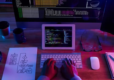 Persona desarrollando software a medida