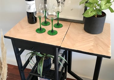 AFTER: Modern Upcycled Retro Drinks Trolley