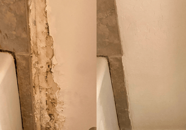 Drywall repair from water leak