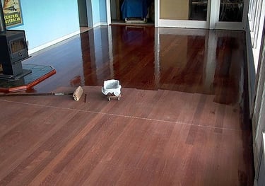 Hardwood refinishing project