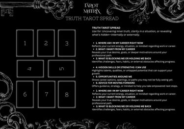 truth tarot spread question tarot spread
