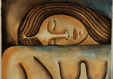 Dream of Sea Waves, Watercolour on Paper, 35 x 50 cm.