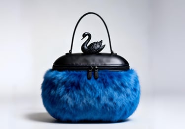An avant-garde custom handbag showcasing King Fly's mastery in craftsmanship.
