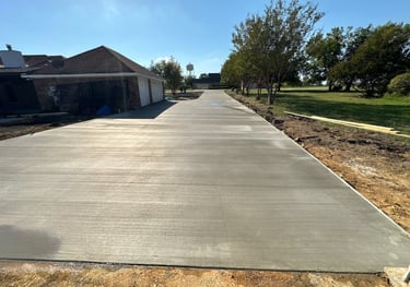 Fresh Concrete Driveway