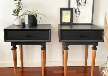 AFTER: Modern Upcycled Retro Bedside Tables