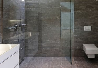 Paroi de douche vitrage anticalcaire