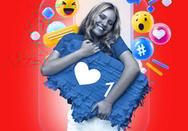 red face content creation