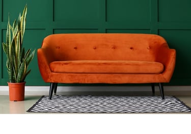 orange sofa