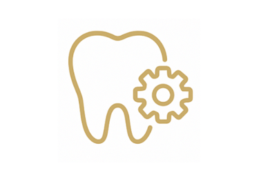 Restorative dentistry icon: crowns, bridges, fillings, root canals