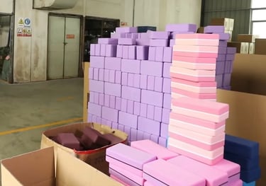 Yoga blocks packed for bulk orders and export shipment