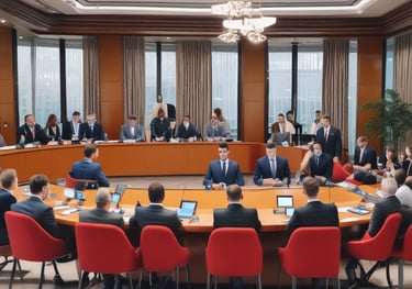 A curved facade covered in white latticework