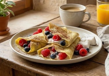 How to make coconut crepes breakfast