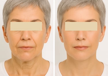 Resultado natural tras lifting facial natural aplicado por médicos estéticos AR Clinic.
