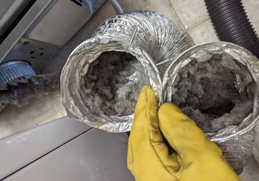 New dryer vent air hose replacement in Naples Florida