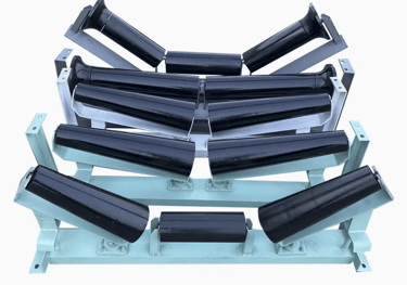 Industrial conveyor parts, steelwork, idlers and rollers, impact bed, impact bars, lagging, gearbox