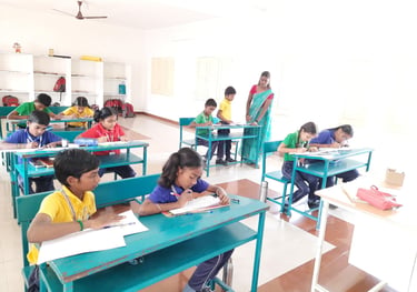 Kids attending Handwriting and Spoken English classes at Little Cubs Learning Academy