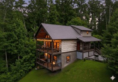 Spacious 3-bedroom Gatlinburg family cabin known as the entertainment headquarters with game room.
