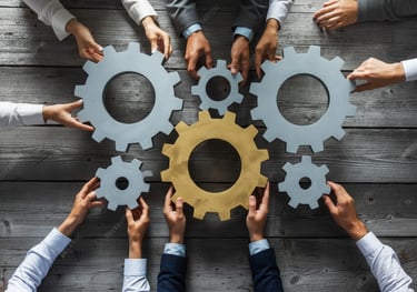 Équipe collaborant sur la mise en place de solutions d'automatisation IA