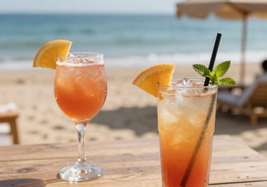 cocktail party by the beach in spain 