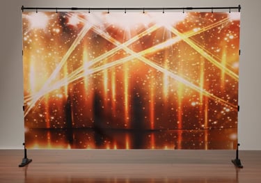 Hintergrundsystem Standard  -  Tuch gold Party