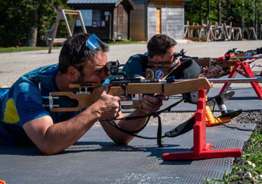 Activités original de biathlon pour les adolescents ou les adultes à Autrans-Méaudre en Vercors
