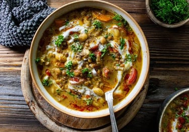 Linsen Kokos Curry | Mittagessen Meal Prep Rezept