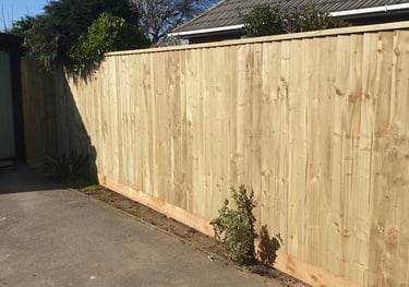 a close board featheredge fence in Bournemouth