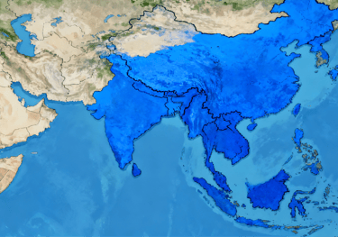 An abstract map illustrating King Fly's global sourcing network in Asia.
