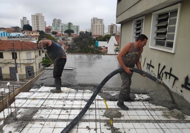 Concretagem de Laje de Isopor