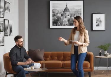 white and black abstract painting