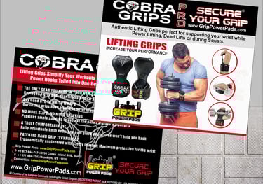 Fitness Gloves Tag Card Cobra Grips Packing Card