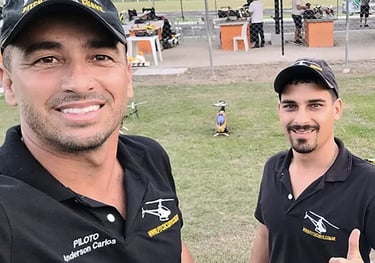 e amigos de voo de elicóptero