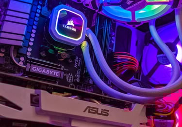 Custom computer with RGB lights