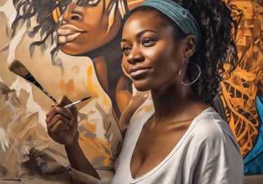 painting a mural on a building