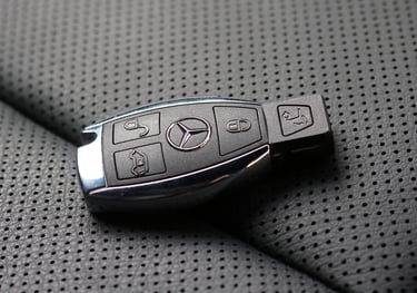 Chave de presença codificada, carro de luxo mercedes