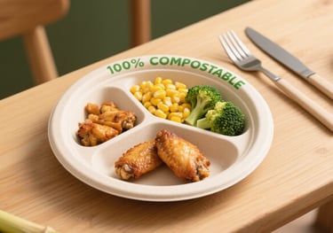 100% compostable plate